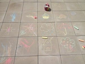 tizas y dibujos