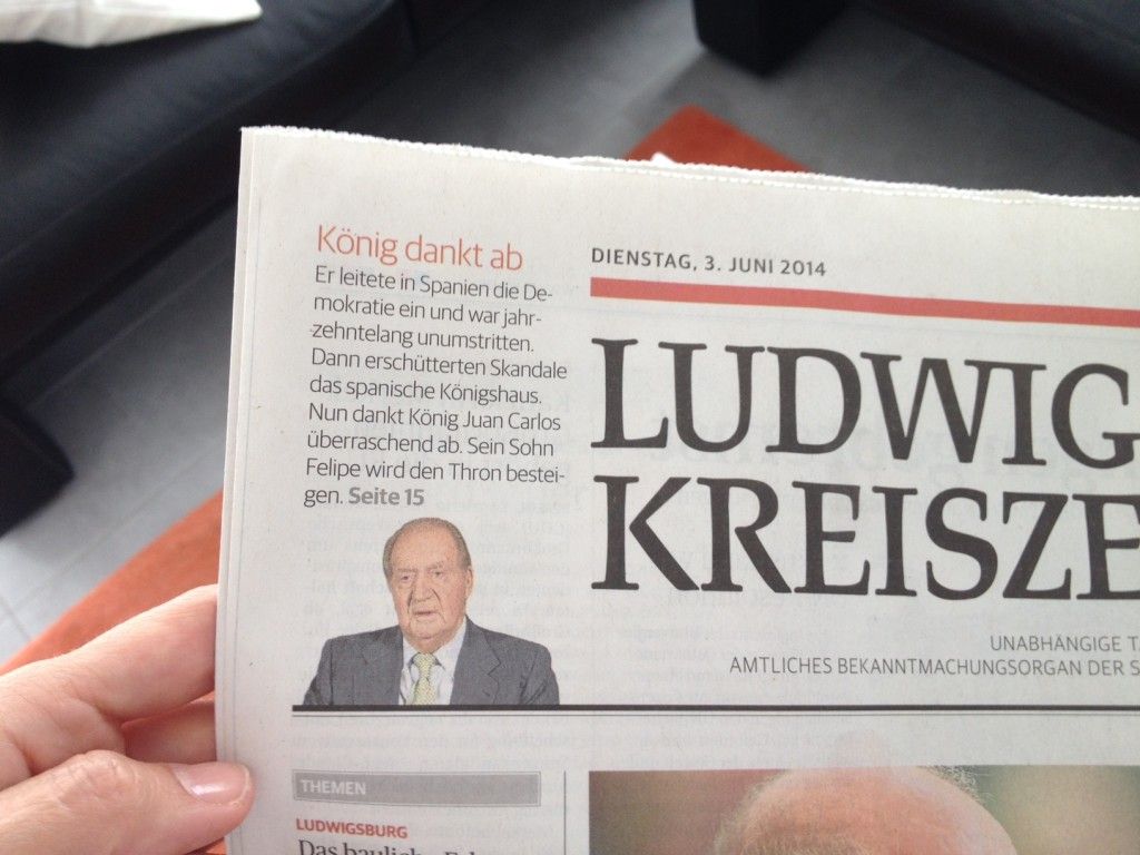 ludwigsburger kreiszeitung el rey abdica