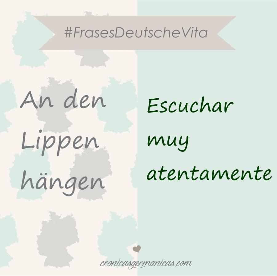 an den lippen hängen