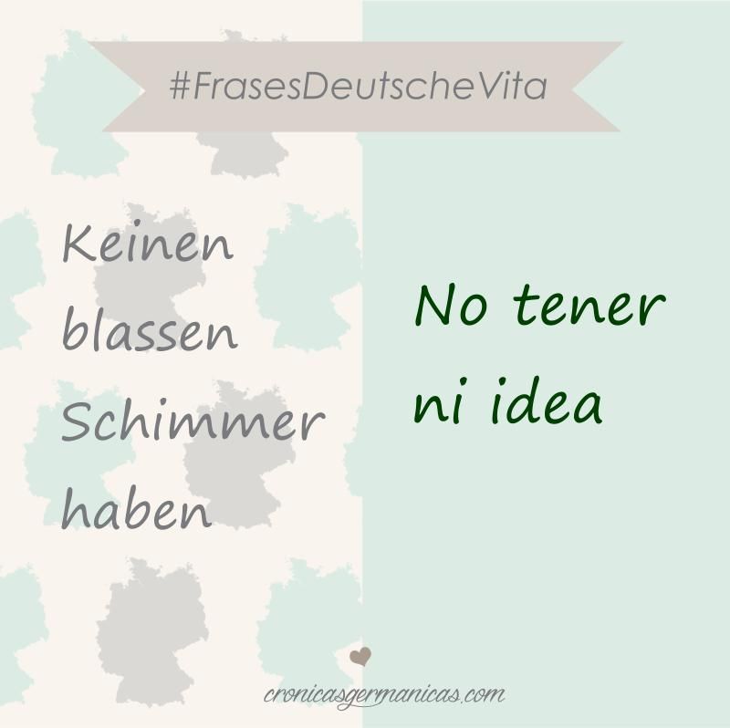 keinen blassen Schimmer haben