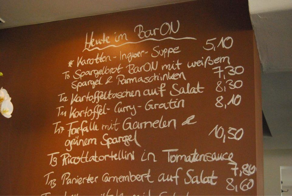 25 baron ludwigsburg menu