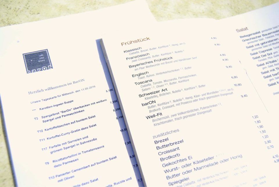 35 menu restaurant baron ludwigsburg