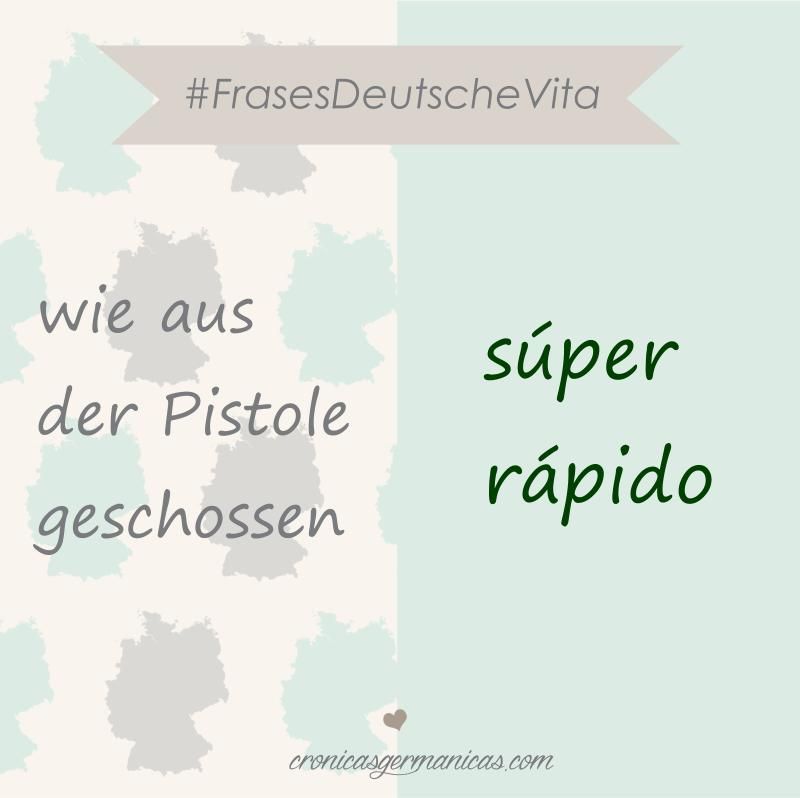 wie aus der Pistole geschossen