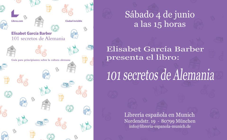 cartel oficial presentacion libro 101 secretos de Alemania en Munich cronicas germanicas
