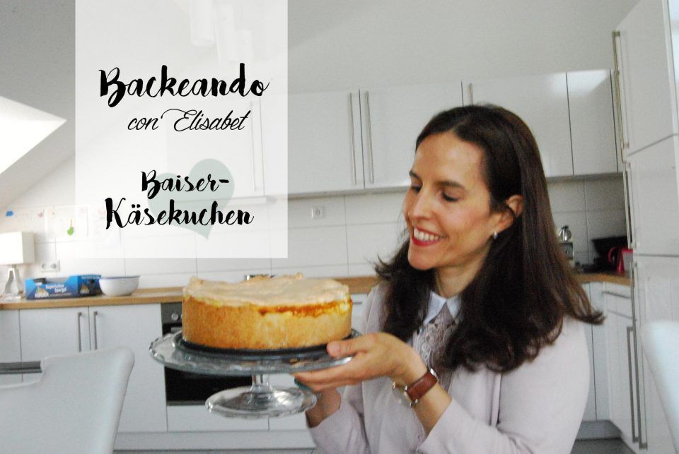 backeando baiser Käsekuchen pastel queso